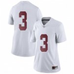 Women's Alabama Crimson Tide #3 Daniel Wright White Limited NCAA College Football Jersey 2403DBSC1